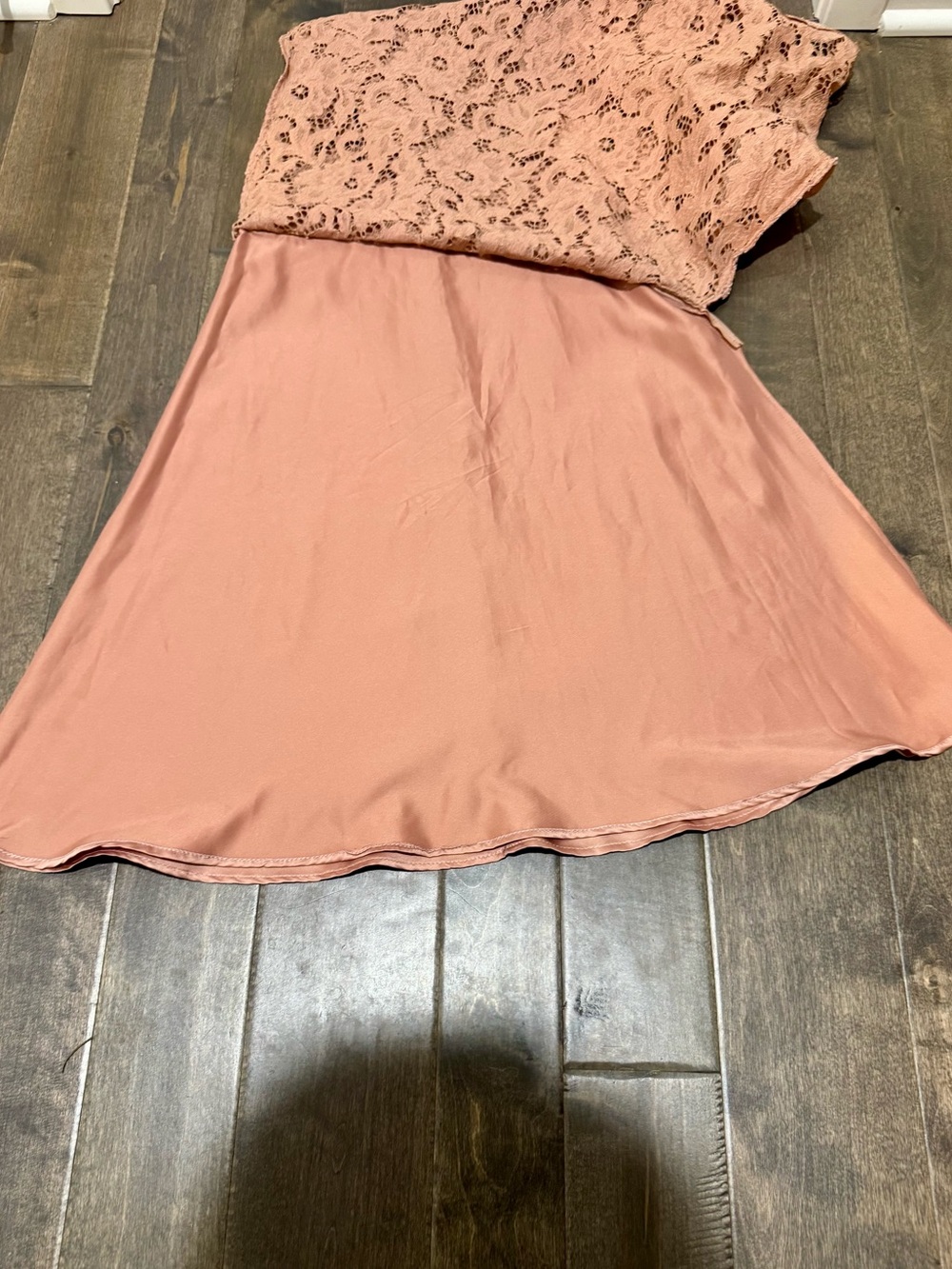 Zara Lace Midi Skirt Size S Dusty Pink Fully Lined Side Zip - Picture 7 of 9
